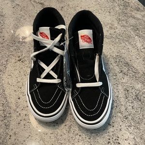 Vans Off The Wall Kids Sk8 Hi Size Black High Top Sneakers Shoes - Size 5